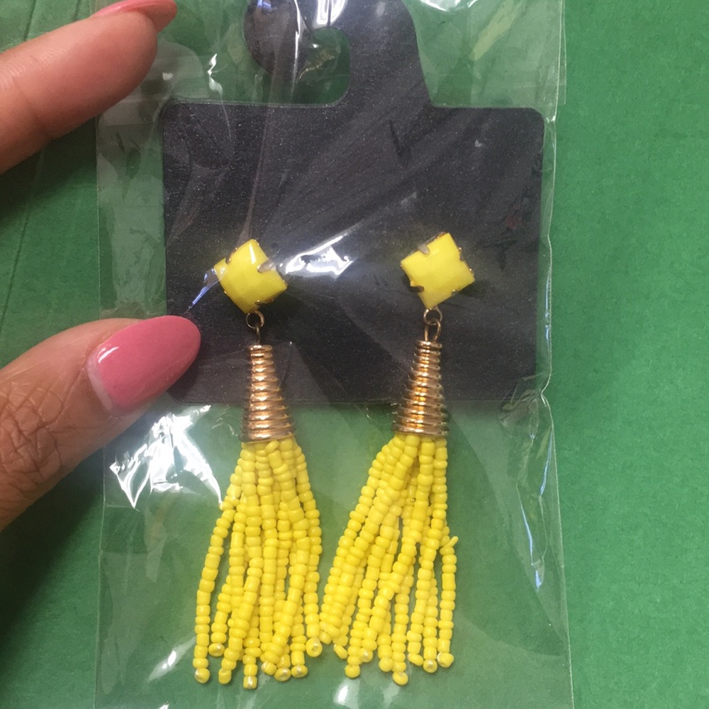 Bright Yellow Earrings